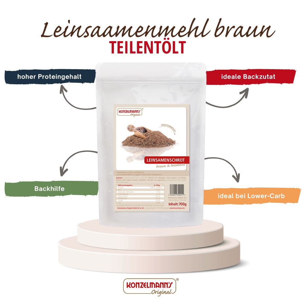 Konzelmanns Leinsaat braun teilentoelt