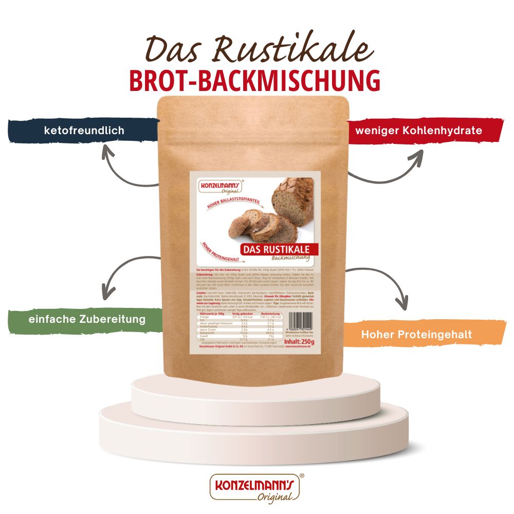 Das Rustikale Brot mit weniger Kohlenhydraten