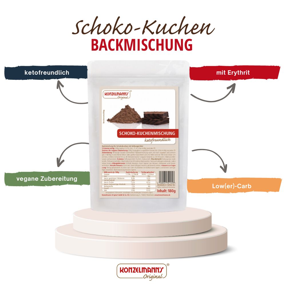 Konzelmanns Schoko Kuchen Lower Carb