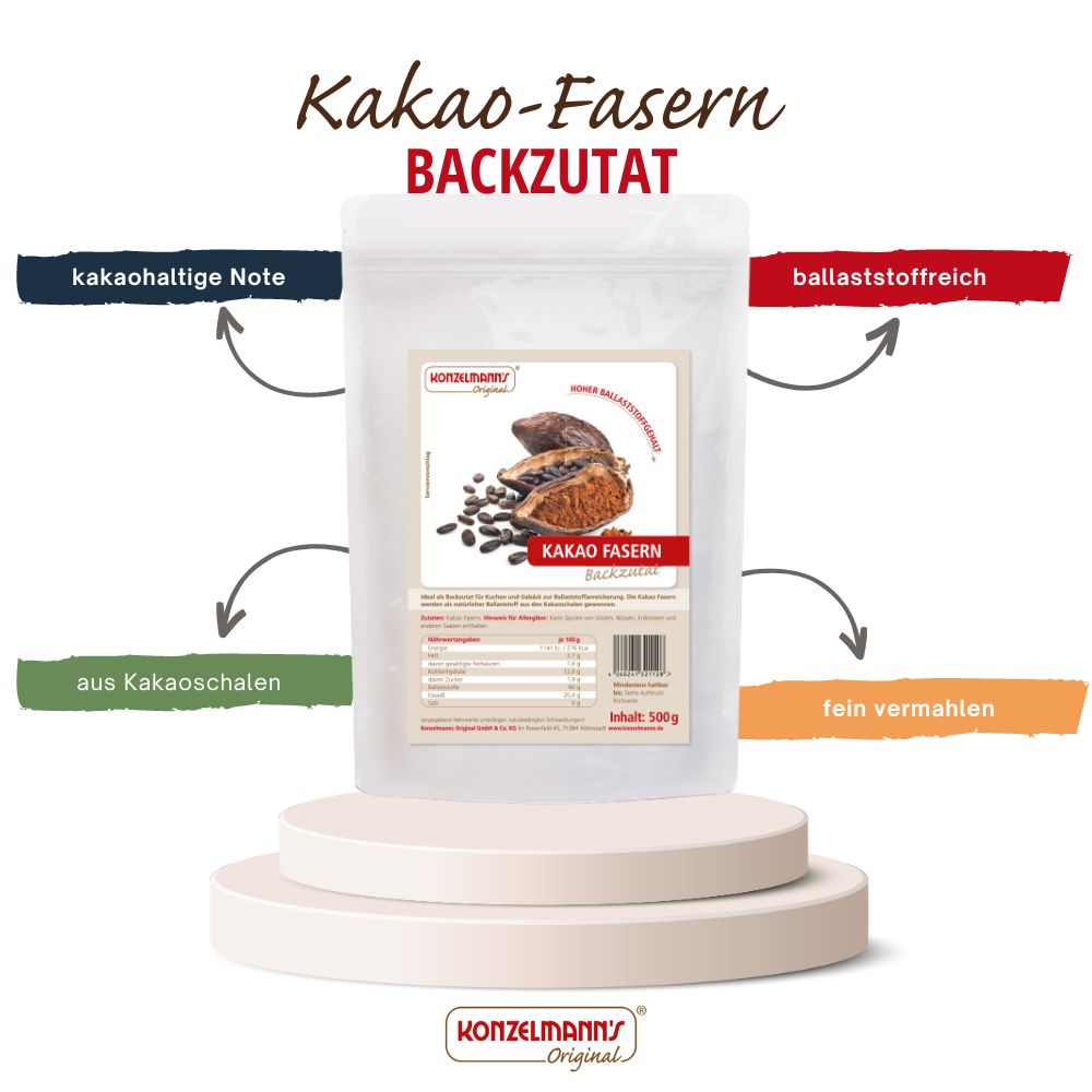 Kakao Fasern Backzutat