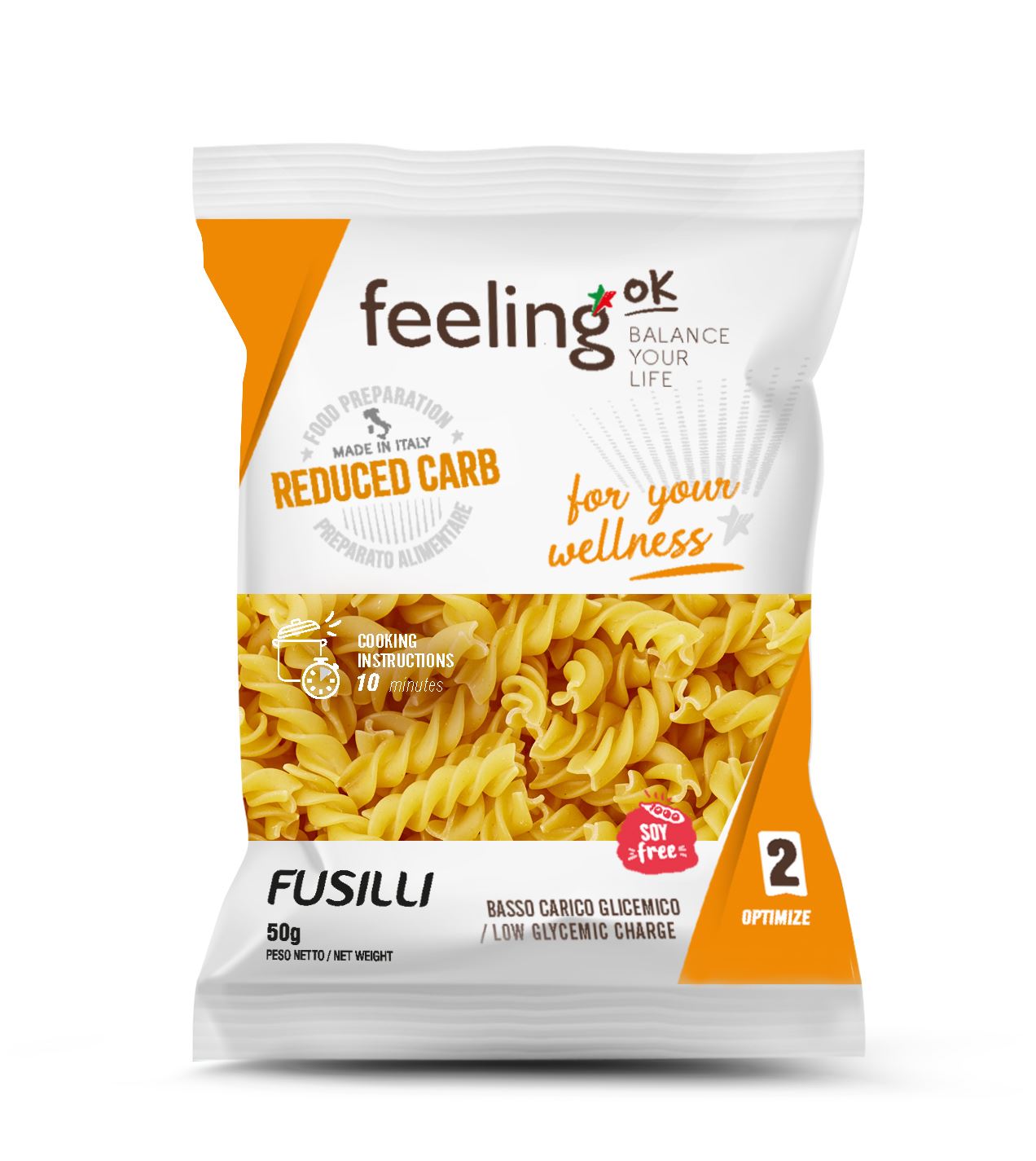 FeelingOK Nudeln Fusilli Optimize 2 50g