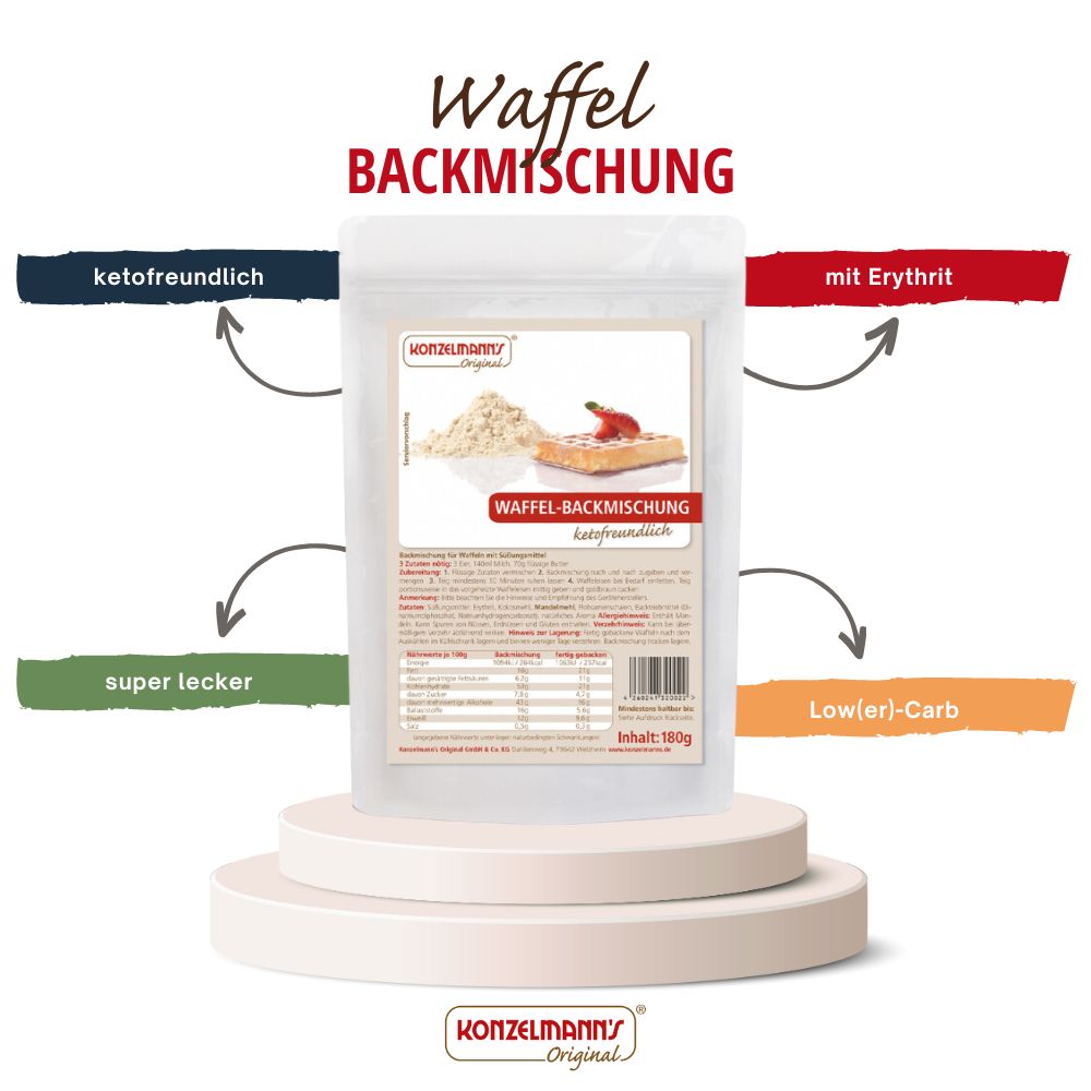 Konzelmanns Waffel Backmischung lower carb